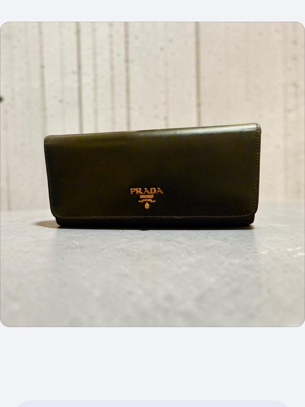 Prada Black Leather Continental Wallet _ COA Included
